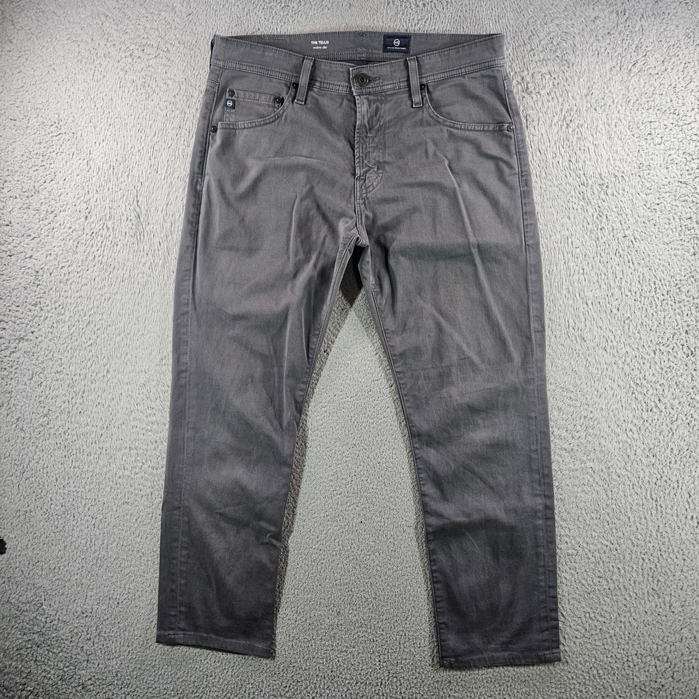 AG Adriano Goldschmied The Tellis Modern Slim Fit Grey Pants 32x28